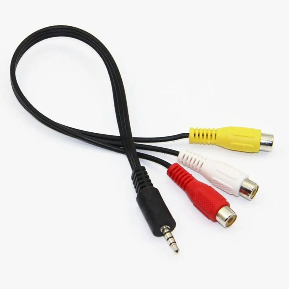 Удлинительный кабель-адаптер аудио-видео 3 5 мм Mini AV TO RCA для разъема TV DVD