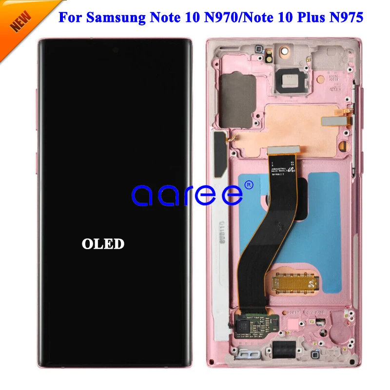 AMOLED OLED LCD для Samsung Note 10 N970F для SAMSUNG Note 10 Plus N975F Disaplay LCD экран сенсорный дигитайзер в сборе