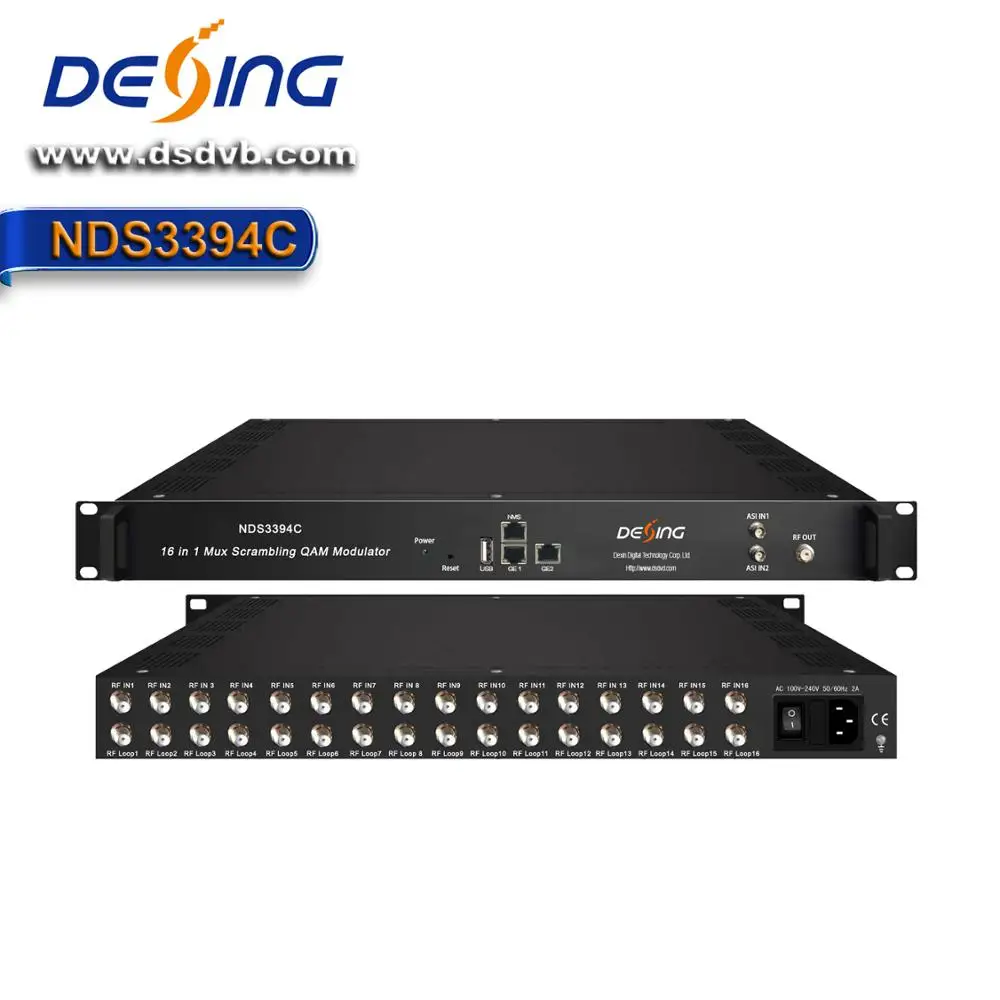 Фото Модулятор NDS3394C DVB-C/T/(T)/S/S2/S2X/ATSC/ISDB-T в QAM для кабельного телевидения №1