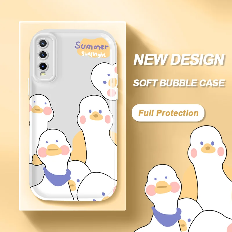 

Duck Phone Case for vivo Y12S 12A 20 20 i S G Y11S A Y30 iQOO U1X Y19 Y5S Z5i U3 U20 Y17 Y3 Y12 Y15 U10 U3X Y3S Protection Cover
