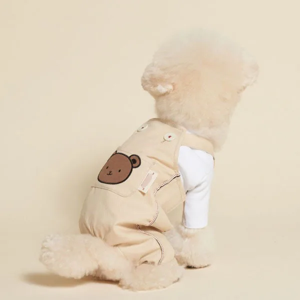 

Новинка 2022, милая комбинезон с медвежонком для домашних животных, кошек и собак, юбка с подтяжками для йоркширских терьеров и маленьких соба...