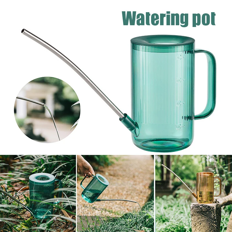 

Long-Mouth Watering Pot Gardening Potted Small Watering Can Use Handle Perfect for Watering Flower Plants Shower for Garden