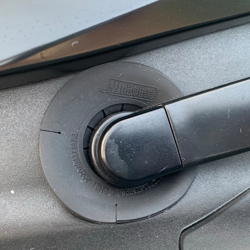 

Protective Cover Wiper Arm Hole No Glue And Wiper Windshield 2Pcs Black