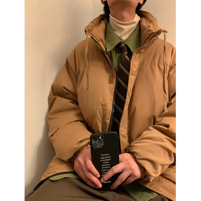 Winter Jacket Men Warm Fashion 3-color Casual Thicke Down Jacket Men Streetwear Korean Loose Thick Short Coat Mens Parker M-2XL