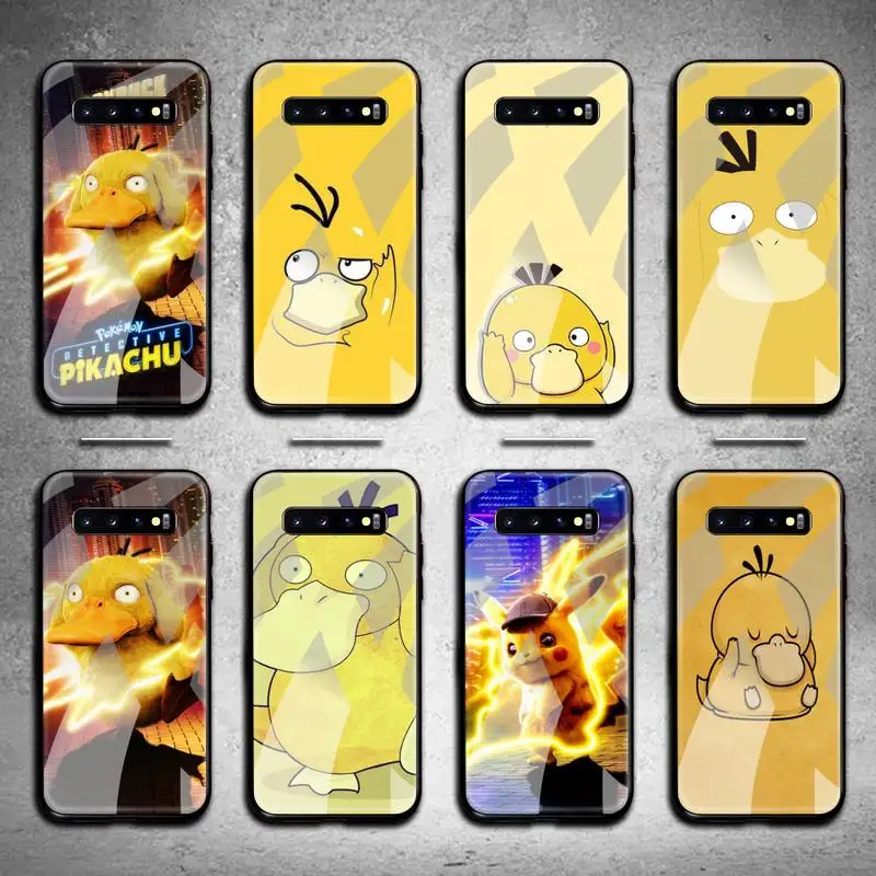 

Pokémon Psyduck Phone Case Tempered Glass For Samsung S20 Plus S7 S8 S9 S10 Note 8 9 10 Plus