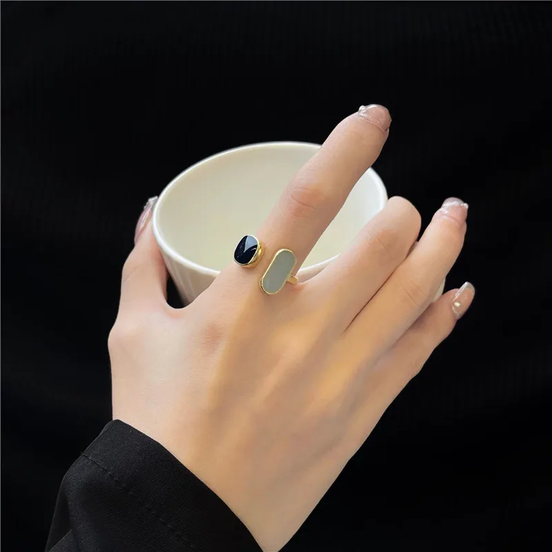 

Timlee R003 New Simple Drip Oil Blue Geometry Round Alloy Finger Rings,Popular Jewelry Wholesale