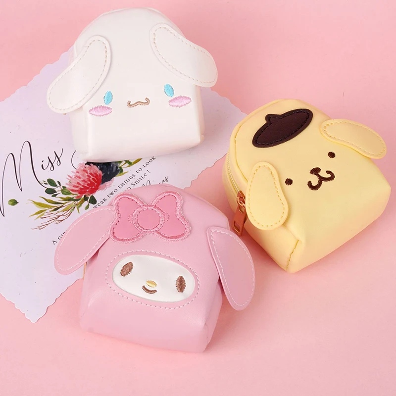 Sanrio Kawaii мини кошелек милый мультяшный помпон пуриновый для монет подарки на день