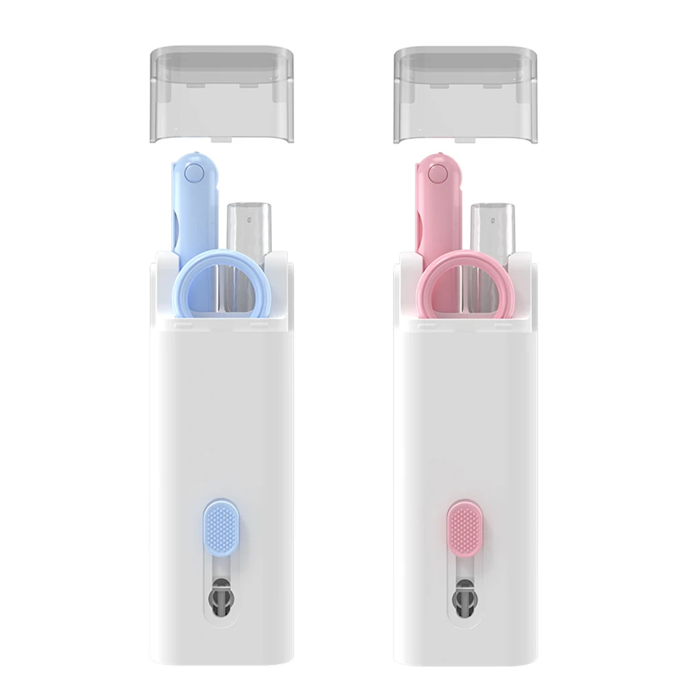 

Portable 8 in 1 Cleaner Kit Bluetooth-compatible Earphones Cleaning Pen Key Puller Brush Earbuds Case Cleaning Tools for Airpods