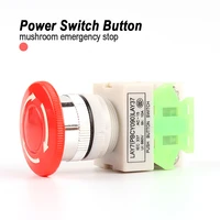 22mm lay37 10a mushroom cap self locking button switch red emergency stop self locking knob switch suitable for elevators