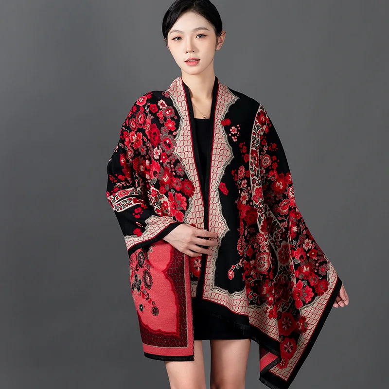 Шарф с цветочным принтом женская одежда трендовые роскошные шарфы дизайнерская