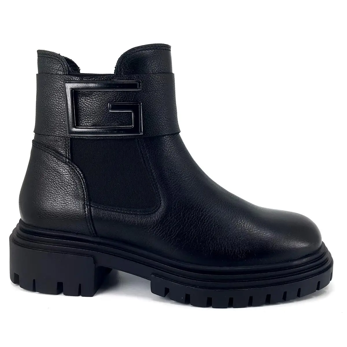 Женские ботинки из натуральной кожи черные удобные Venus 2024 23KB новый сезон 2253852