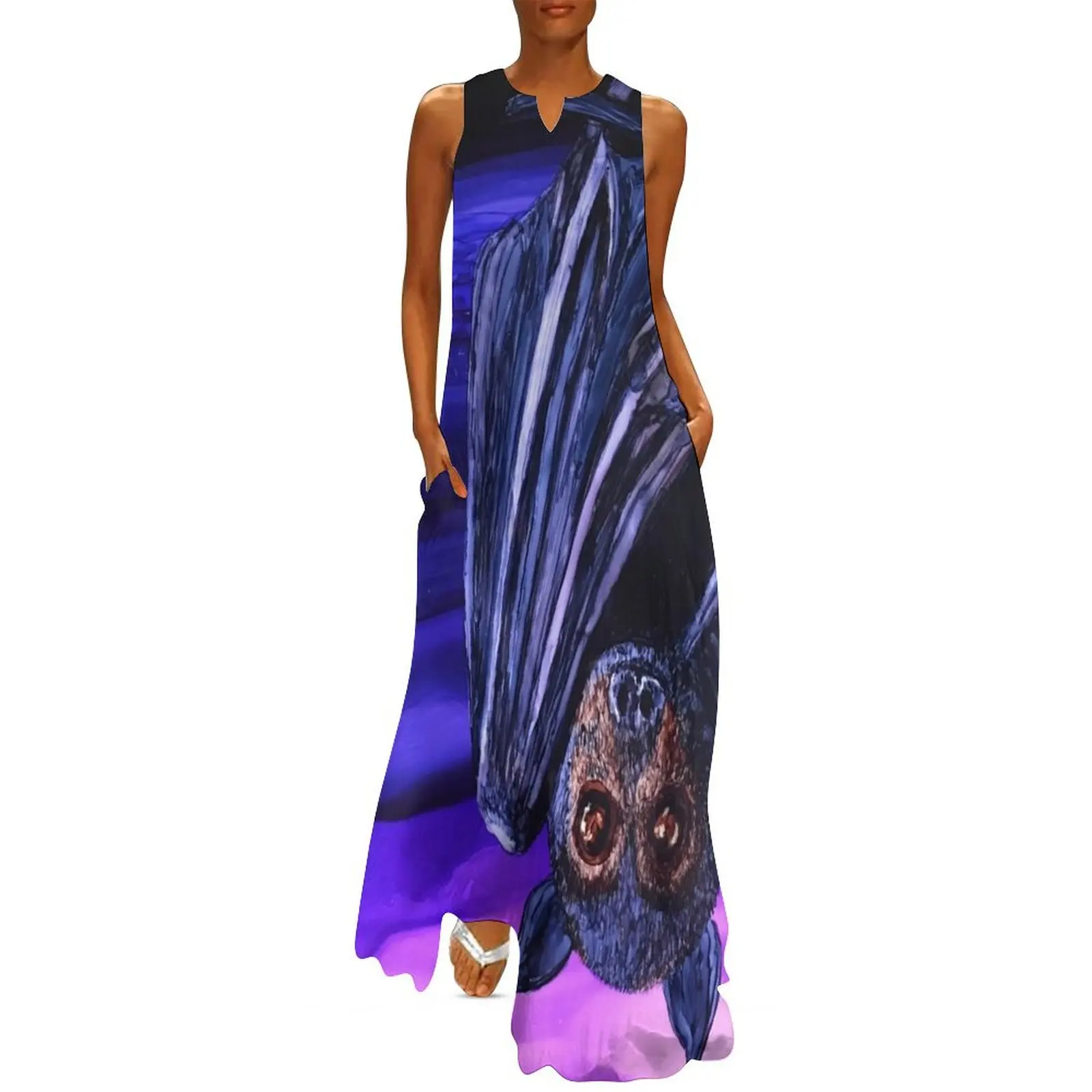 Длинное платье Vlad the Flying Fox Bat платья в корейском стиле женский летний костюм для