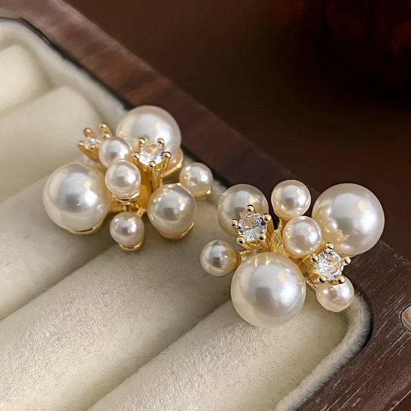 Новое поступление серьги в Корейском стиле из серебра 925 пробы с искусственным