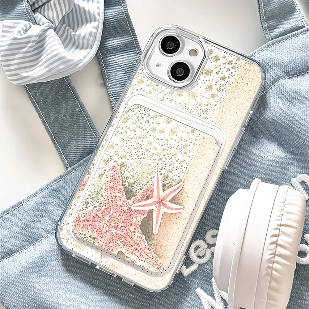 Фото Чехол Starfishe для iPhone с MagSafe и держателем для карт для моделей 17, 16, 15, 14 Pro Max, 13, 12, 11 Pro Plus, 16e, 17 E, 17 Air, прозрачный №2