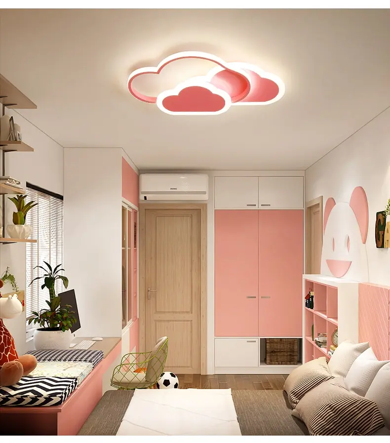 

Nordic Cloud Heart Lighting Fixture Modern Ceiling Lamp LED Kid Children's Room Bedroom Study Indoor Decor AC Aluminum Lights