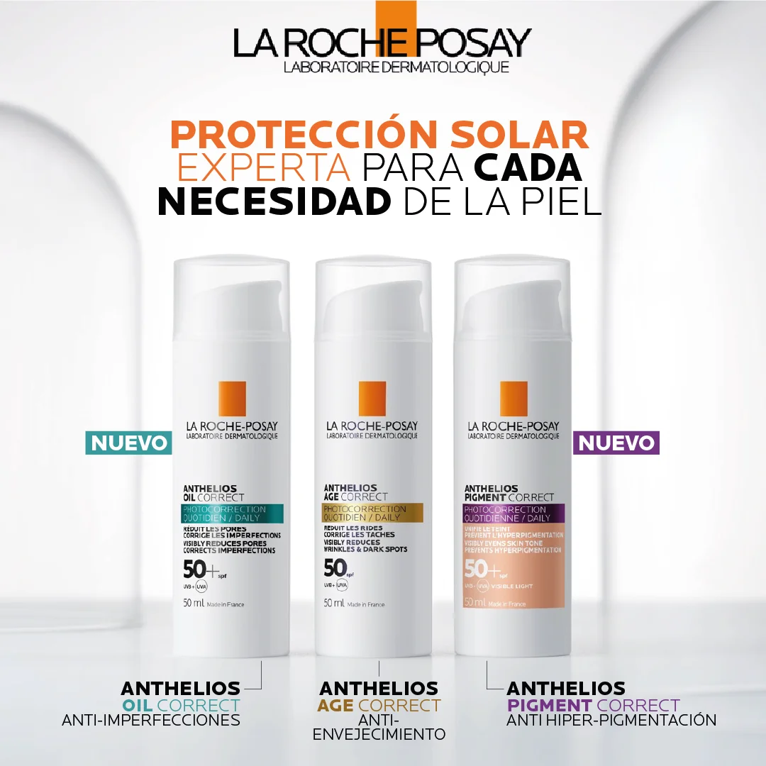 

La Roche-Posay Anthelios Pigment Correct Tinted Cream/Oil Correct Gel-Cream SPF 50+ Prevent Imperfection Dullness Sunscreen 50ml