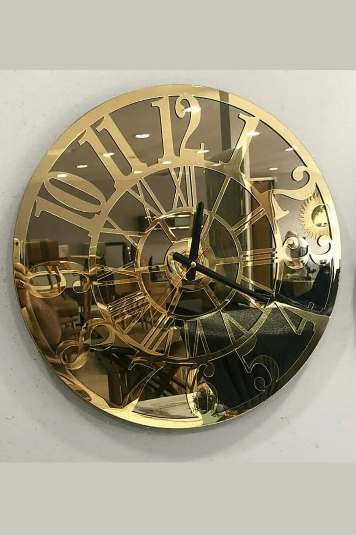 

Wooden Decorative Real Mirrored Wall Clock coffee tables table basse furniture living room table