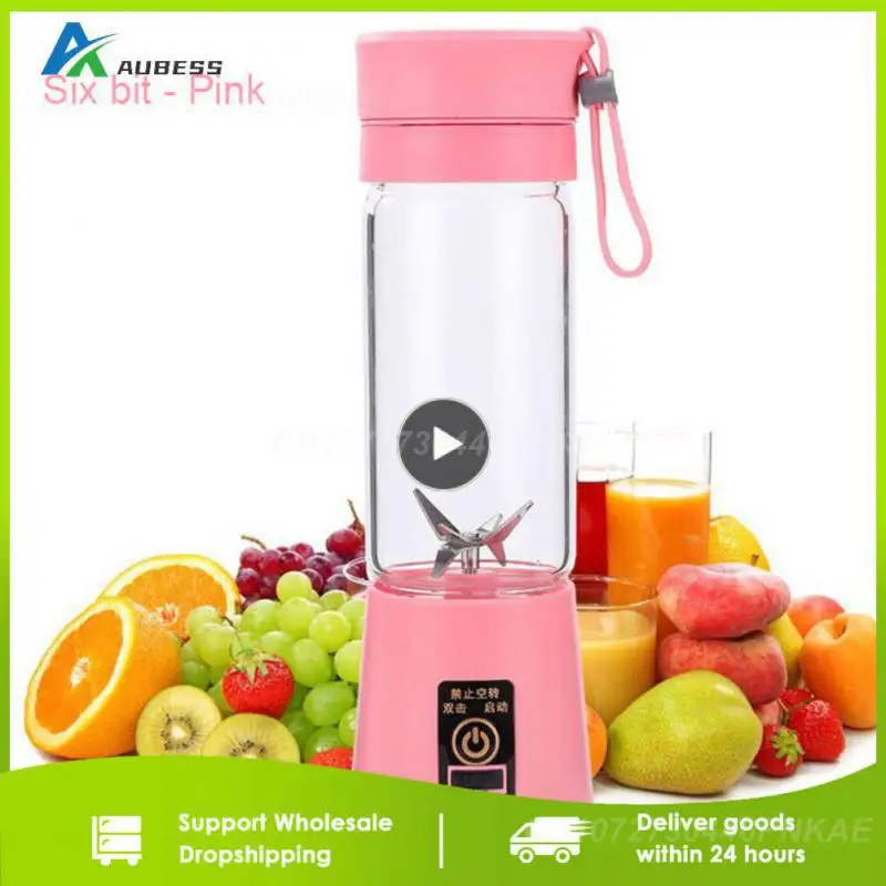 

Mini Juice Cup 6 Blades Food Grade Materials Electric Juicer Kitchen Appliance Smoothie Maker Shake Take Milkshake Cup
