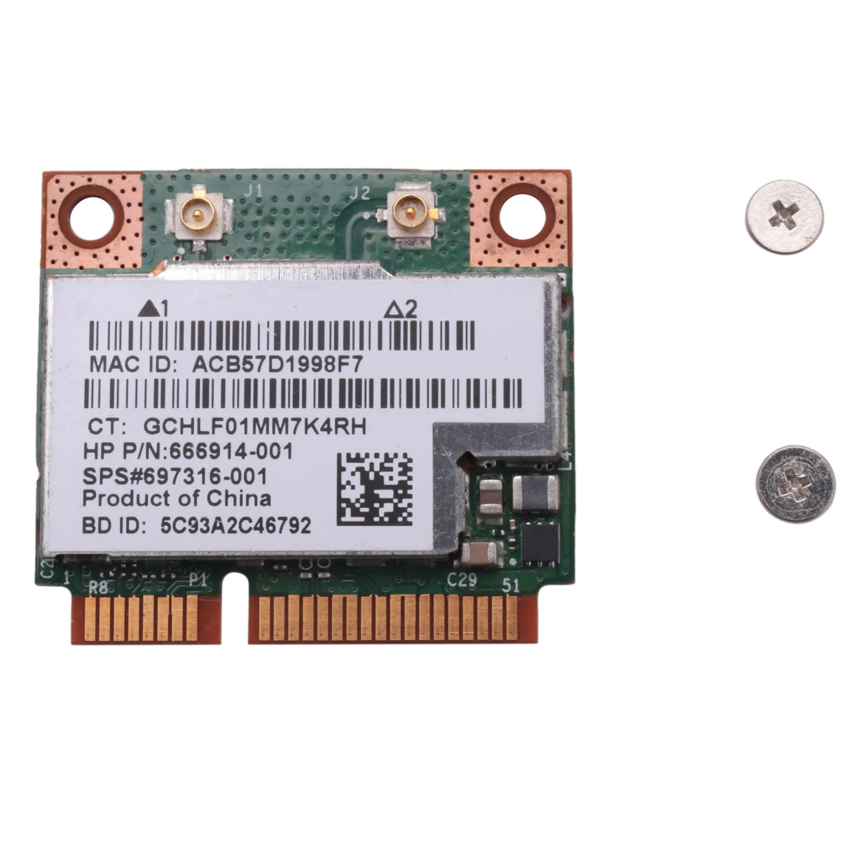 

Dual Band BCM943228HMB 802.11A/B/G/N 300Mbps Wifi Wireless Card Bluetooth 4.0 Half MINI Pci-E Notebook Wlan 2.4Ghz 5Ghz