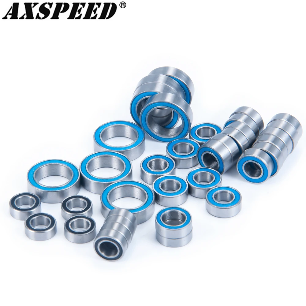 

AXSPEED 36PCS Ball Bearing Set for Traxxas 4x4 1/16 E-Revo, Slash, Summit & Rally RC Crawler Car Bearings Upgrade Parts