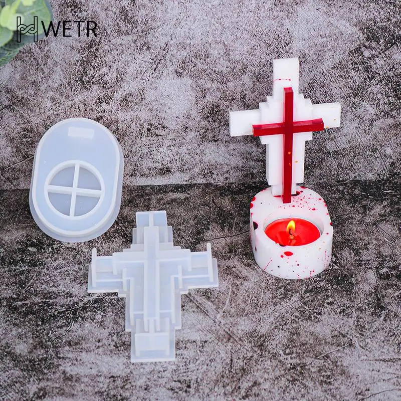 

Cross Candle Holder Silicone Mold Candle Handmade Soap Diy Jewelry Mold Diy Tool