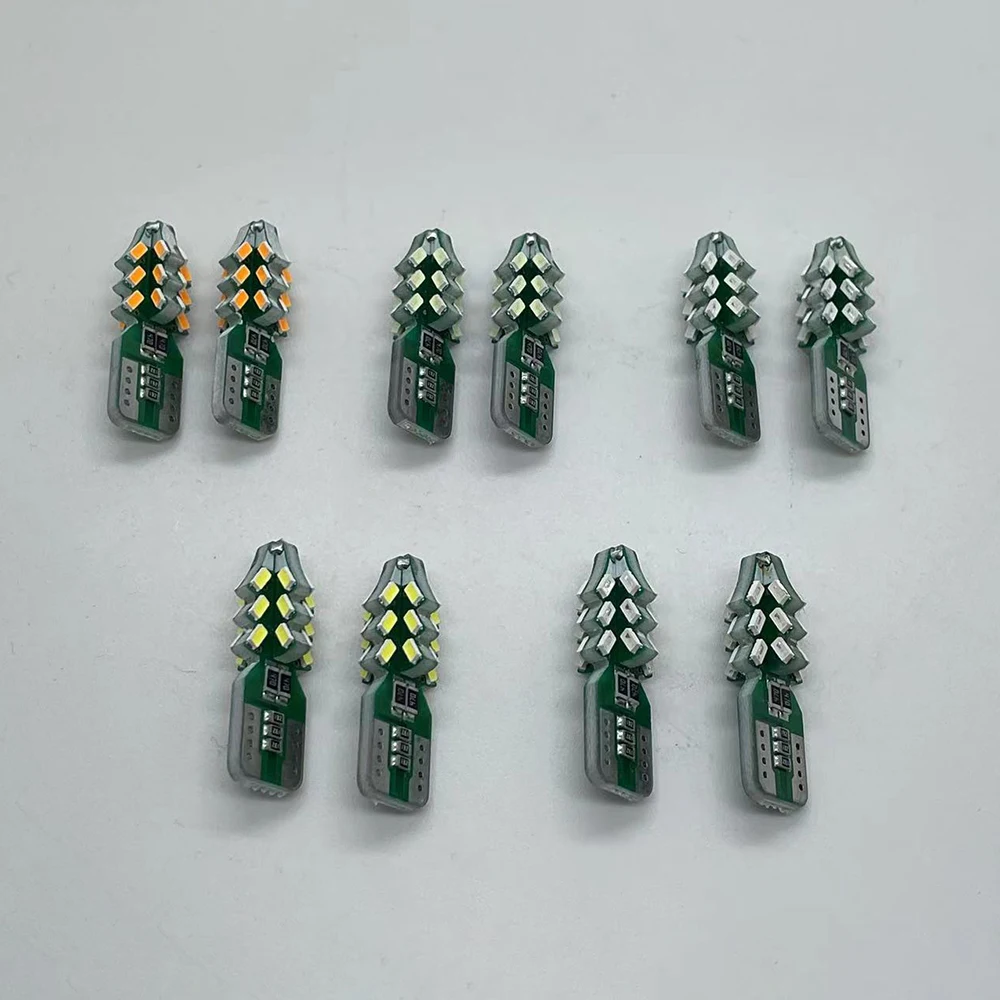 

50PCS Tree Design Canbus W5W T10 LED Bulbs Car Parking Signal Lamp Chips License Plate Light 3014 24SMD Lights