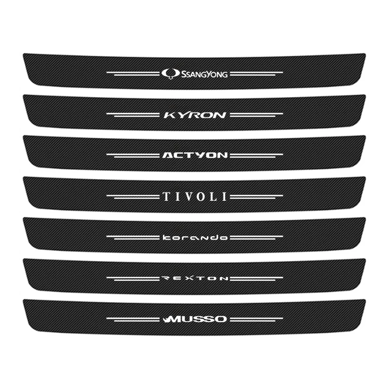 

1 шт., наклейка на заднюю дверь автомобиля, бампер, багажник, защита от царапин, наклейка для SsangYong Korando Rexton Tivoli Kyron Actyon Musso, аксессуары