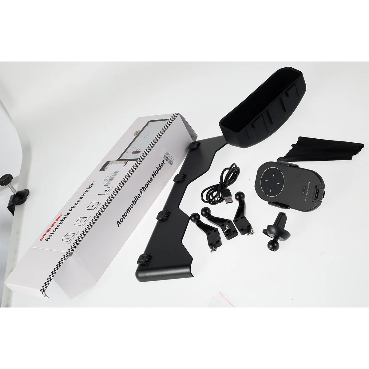 

Phone Holder for Tesla Model 3 2018 2019 2020 Model Y 2020 Car Cellphone Mount with Wireless Charger Noiseless Monitor Fixed