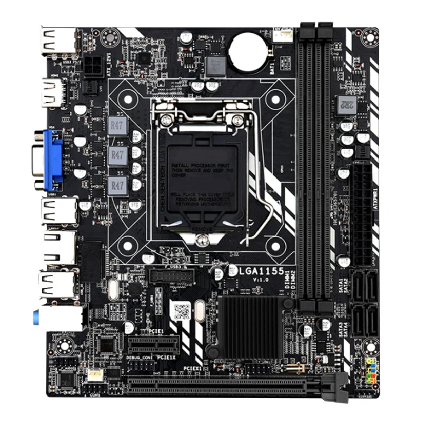 Материнская плата LGA 1155 для Intel Core I7 / I5 I3 Pentium Celeron LGA1155 DDR3 M-ATX Материнские платы H61 |