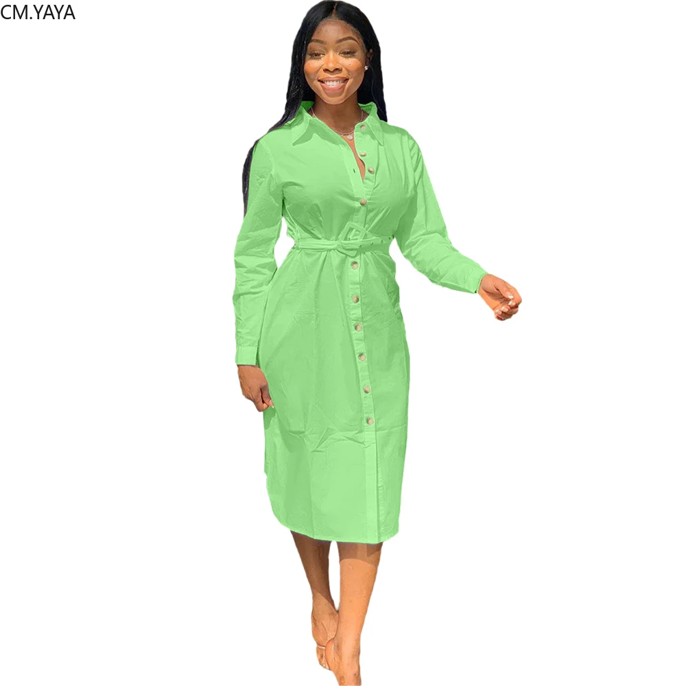 Женское облегающее платье-рубашка с длинным рукавом Осень-зима | Женская одежда