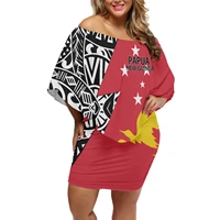 new womens clothing 2022 hot selling papua new guin women off shoulder skinny short dress plus size ladies frill casual dress