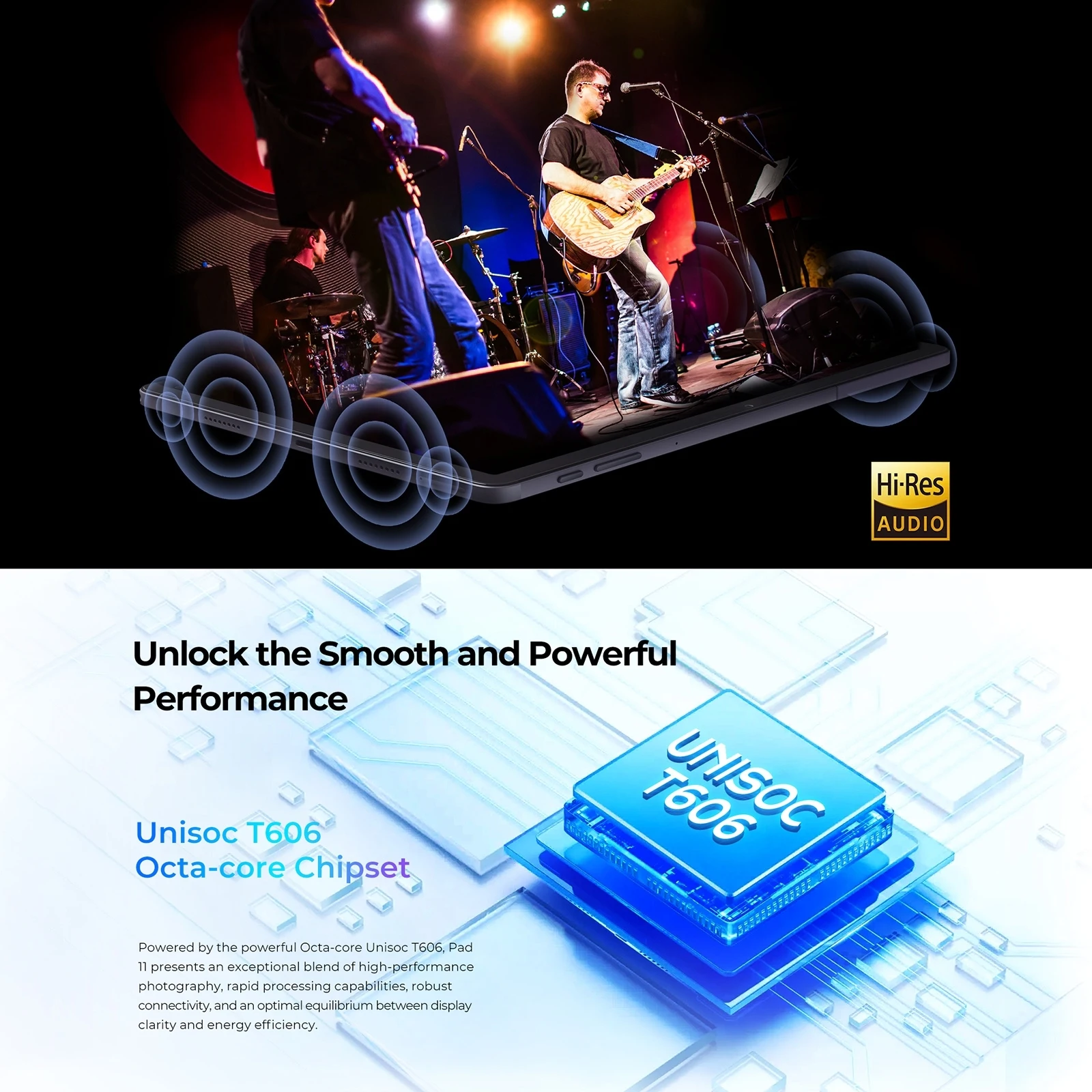 HOTWAV Pad 11 Планшетный ПК 6 ГБ + 256 'ɿHD Дисплей Android 13 8000 мАч Большой аккумулятор 8 МП