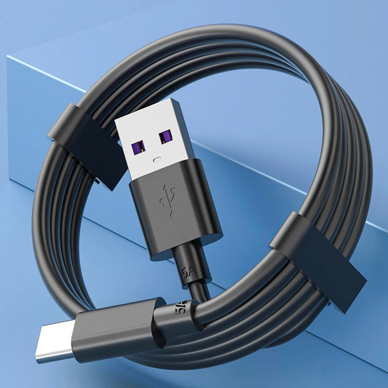

USB Type C Cable 5A Fast Charging Data Cable For Samsung S10 S20 S8 S9 Note9 Xiaomi Huawei Mobile Phone Type c USB C Cables