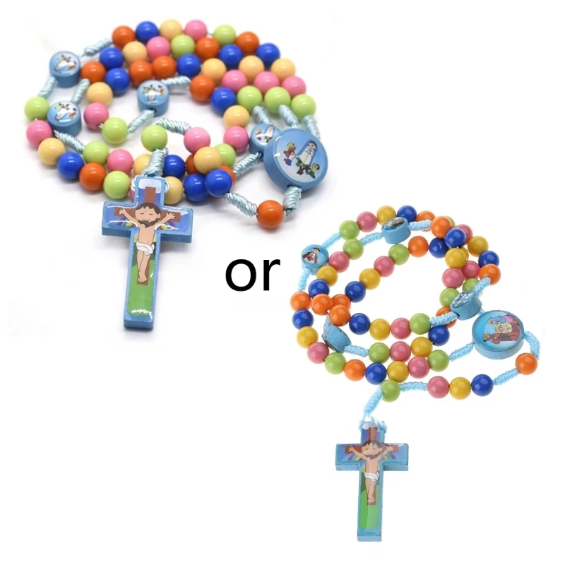 Ожерелье с четками из мультфильма Иисус длинная цепочка бисера кулон украшение