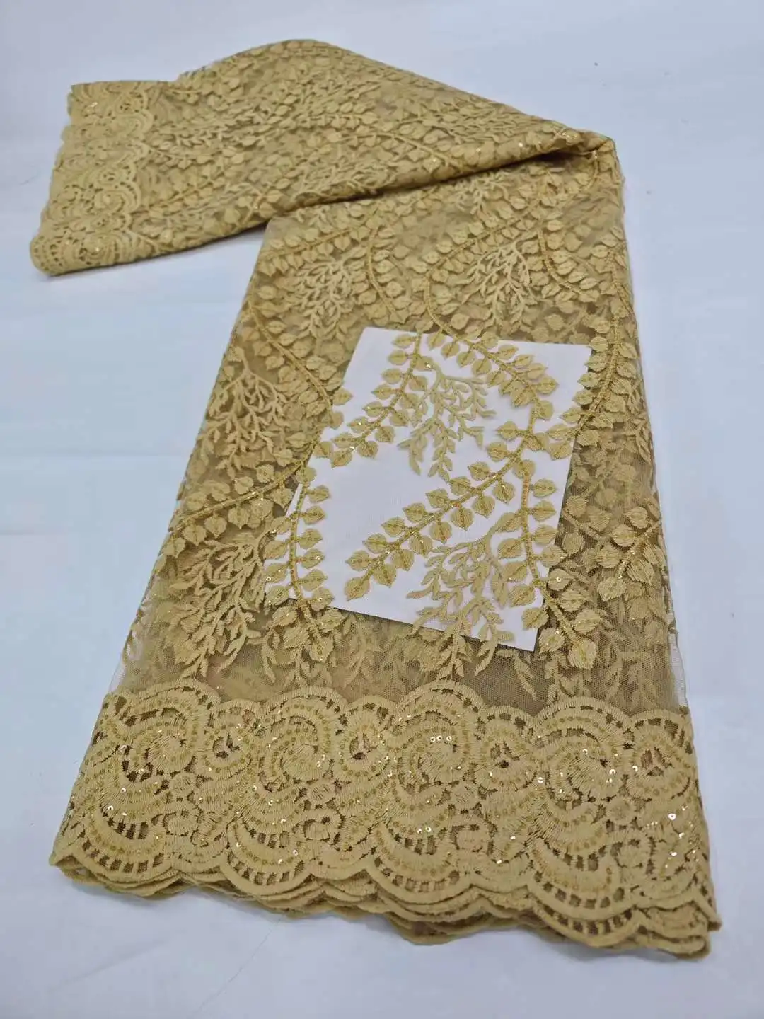Африканская кружевная ткань 2024 с блестками и вышивкой нигерийское свадебное