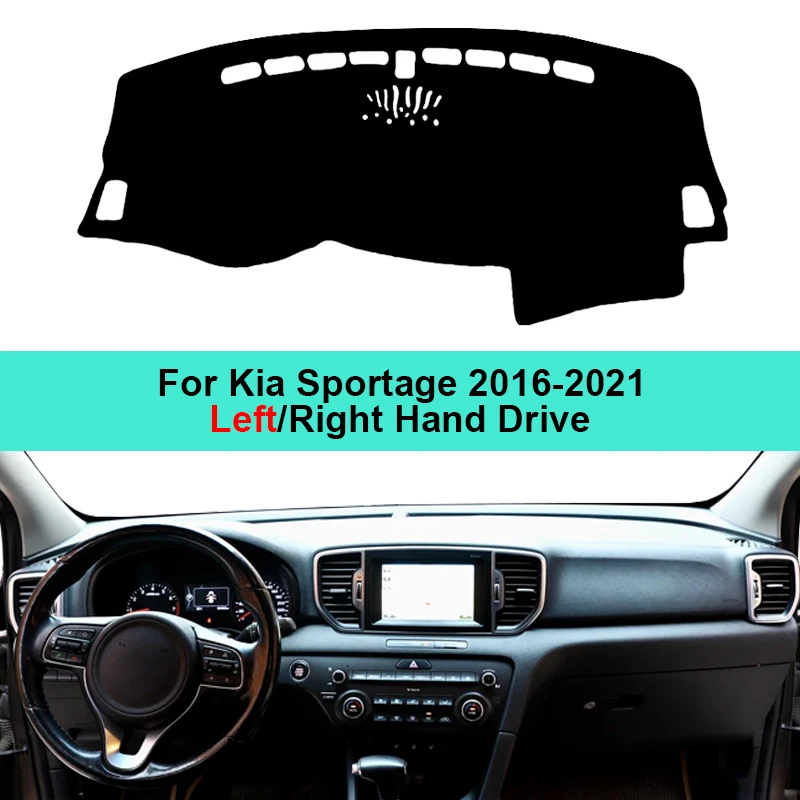 

Чехол для приборной панели автомобиля, коврик для приборной панели для Kia Sportage 2016, 2017, 2018, 2019, 2020, 2021, автомобильный блок, Солнцезащитная подушка, коврик для приборной панели