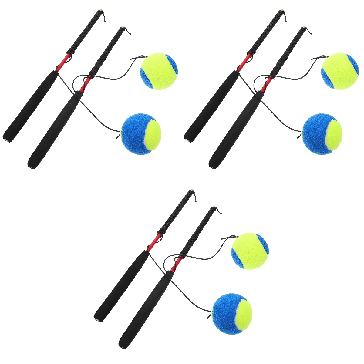 

3 Sets Fitness Balls Square Fitness Balls Training Balls Elastic Balls for Outdoor Elderly Home Kids