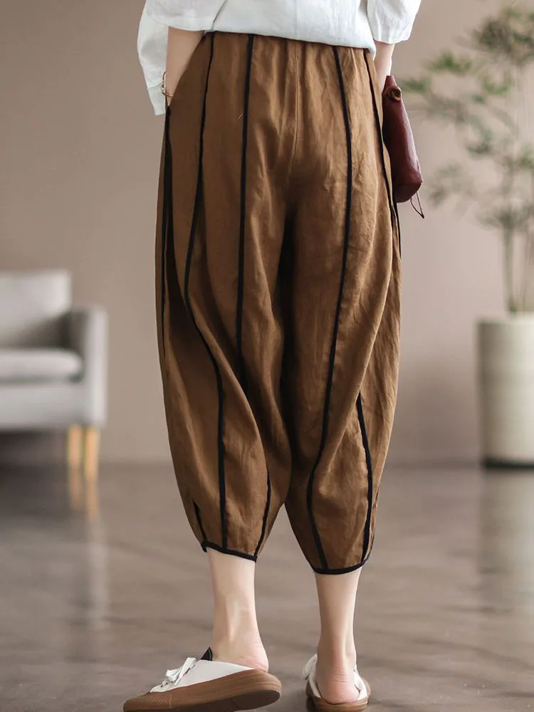 Брюки-султанки женские с завышенной талией шикарные повседневные