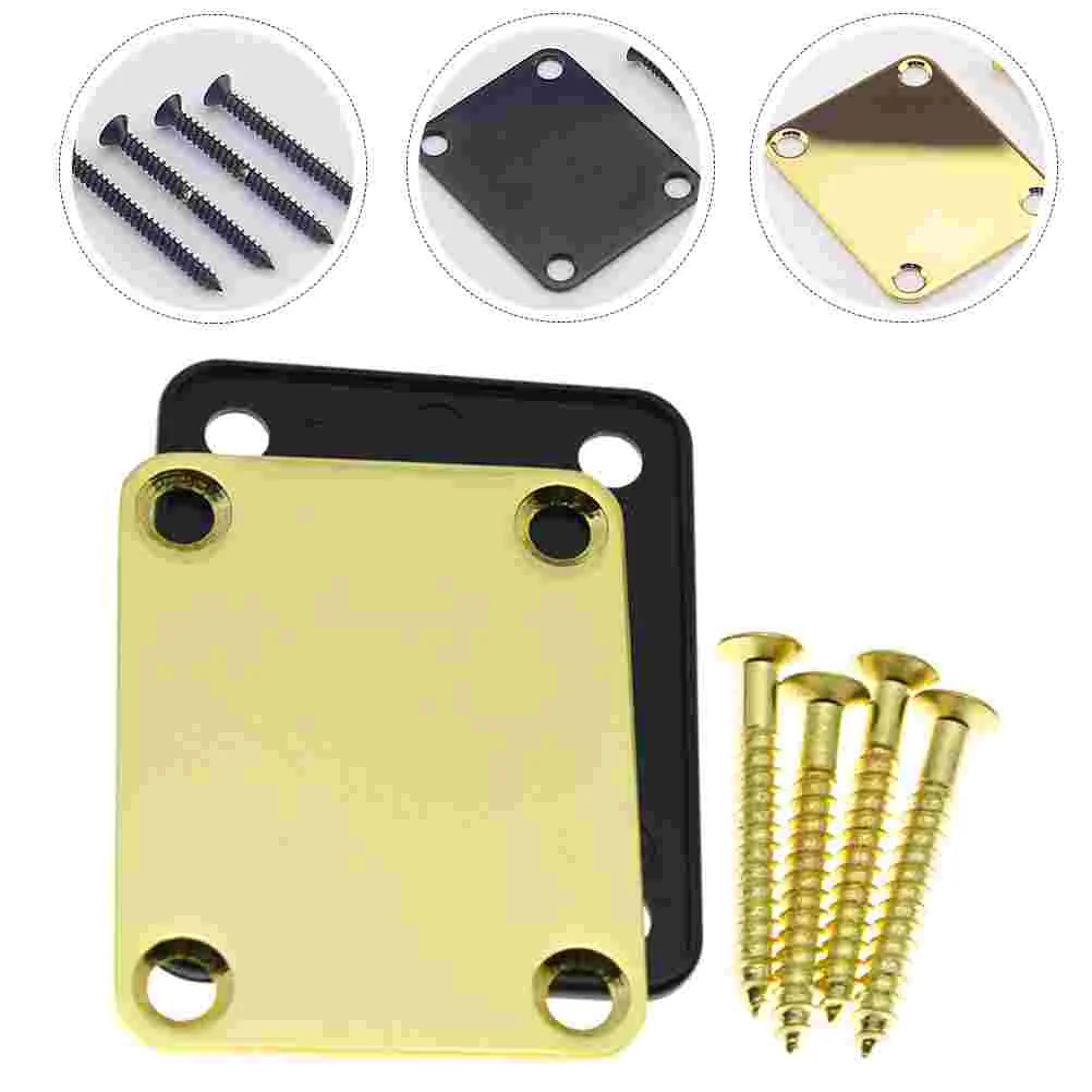 

Neck Plate Guitar Part Joint Electric Bass Replacement Mounting Backscrews Plates