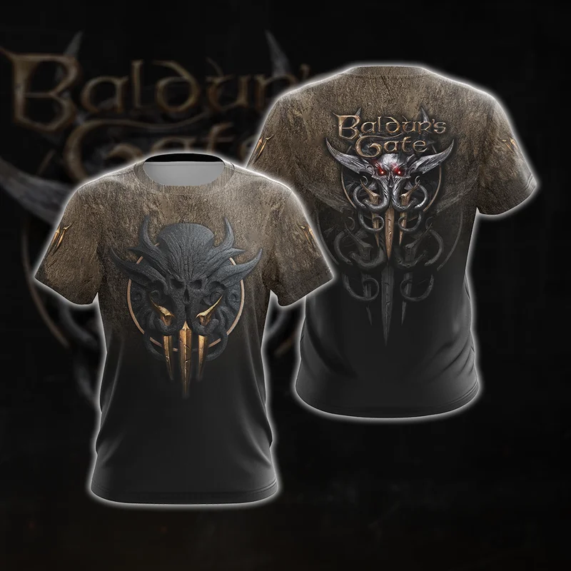 

Футболка Baldur's Gate III с 3D принтом для мужчин и женщин, детей, футболка с коротким рукавом, Повседневная летняя футболка в стиле хип-хоп, топы, футболка с графическим рисунком, топ