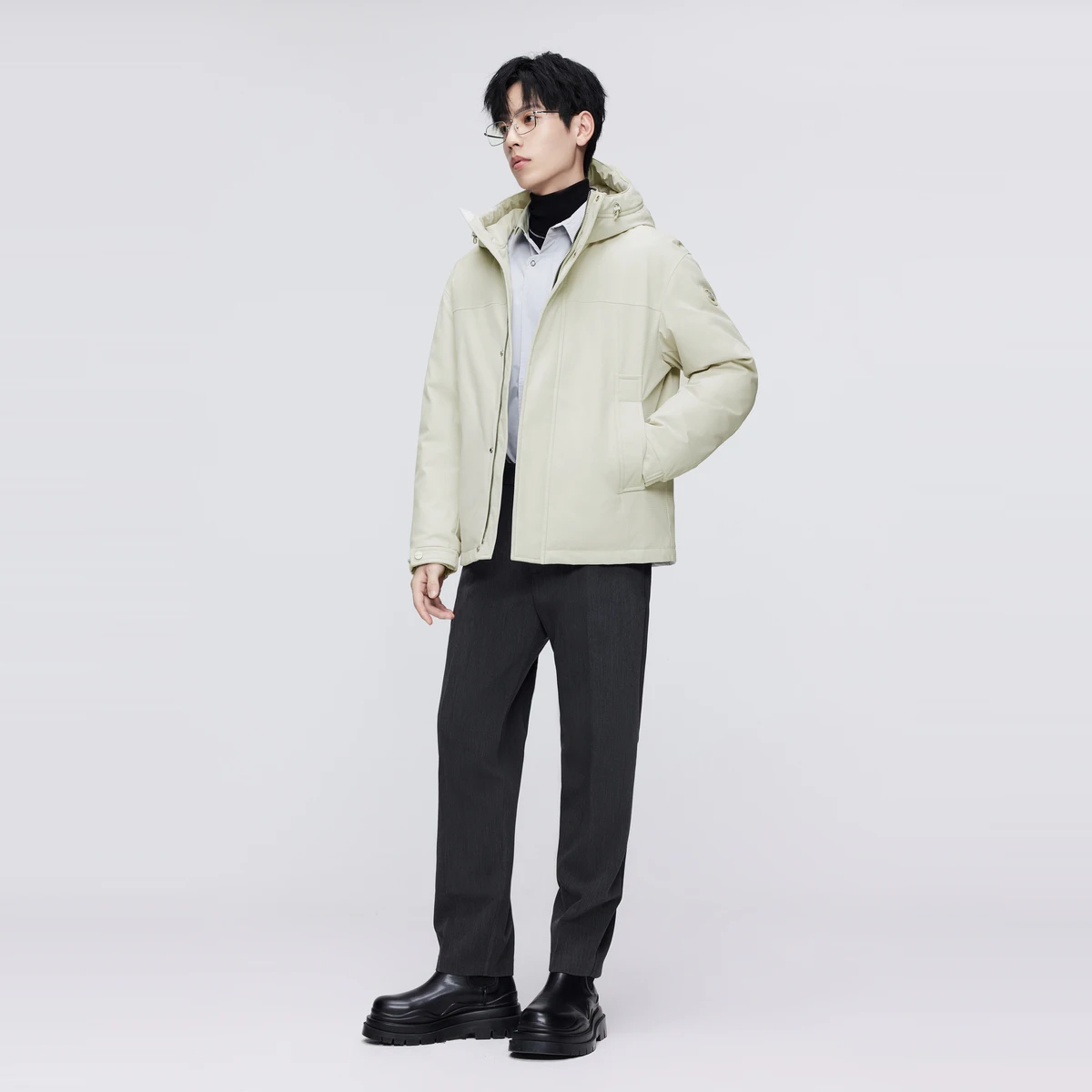 BOSIDENG зимняя пуховая куртка для мужчин с капюшоном теплая верхняя одежда B30145235