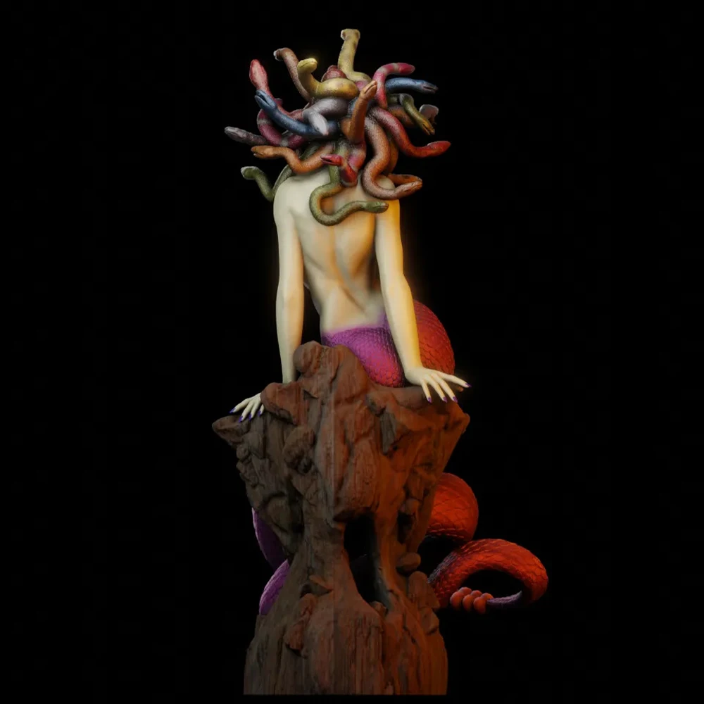 Модель 3d печати 1/24 набор красивых девушек Женская Змея демон для самостоятельной