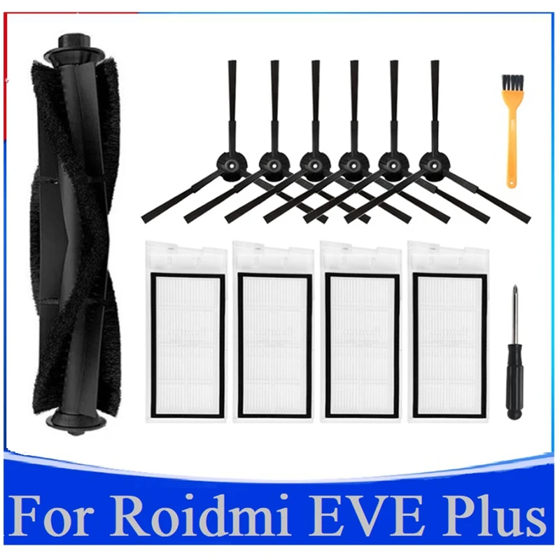 

13Pcs Washable HEPA Filter Main Side Brush For Roidmi Eve Plus Vacuum Cleaner Replacement Spare Parts Cleaning Brush
