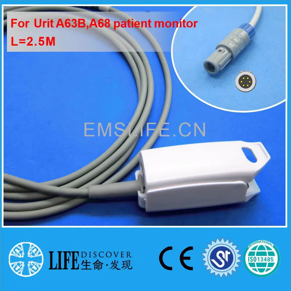 

long cable adult pediatric neonate new born spo2 sensor for Urit A63B,A68 patient monitor