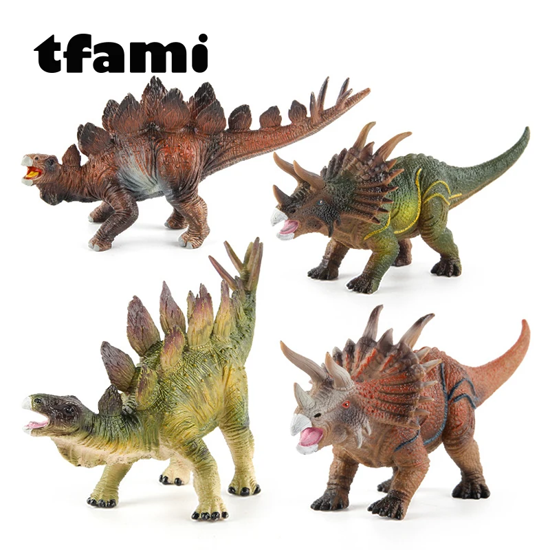 TFAMI Mini Jurassic World Dinosaurs Figures Toys Triceratop Stegosaurus Animals Toy Action Figure High Quality Toy For Kids Gift