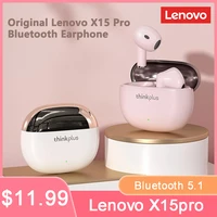 lenovo x15pro wireless earphones bluetooth 5 1 noise canceling headphones aac sbc headset touch control earbuds with microphone
