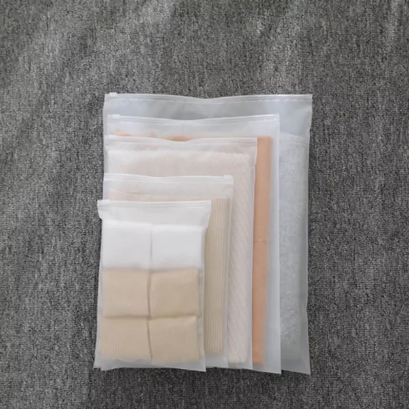 

5Pcs Portable Transparent Waterproof Zipper Self-sealed Organize EVA Travel Storage Pouch Clothes Package Bag Home Storage Tools