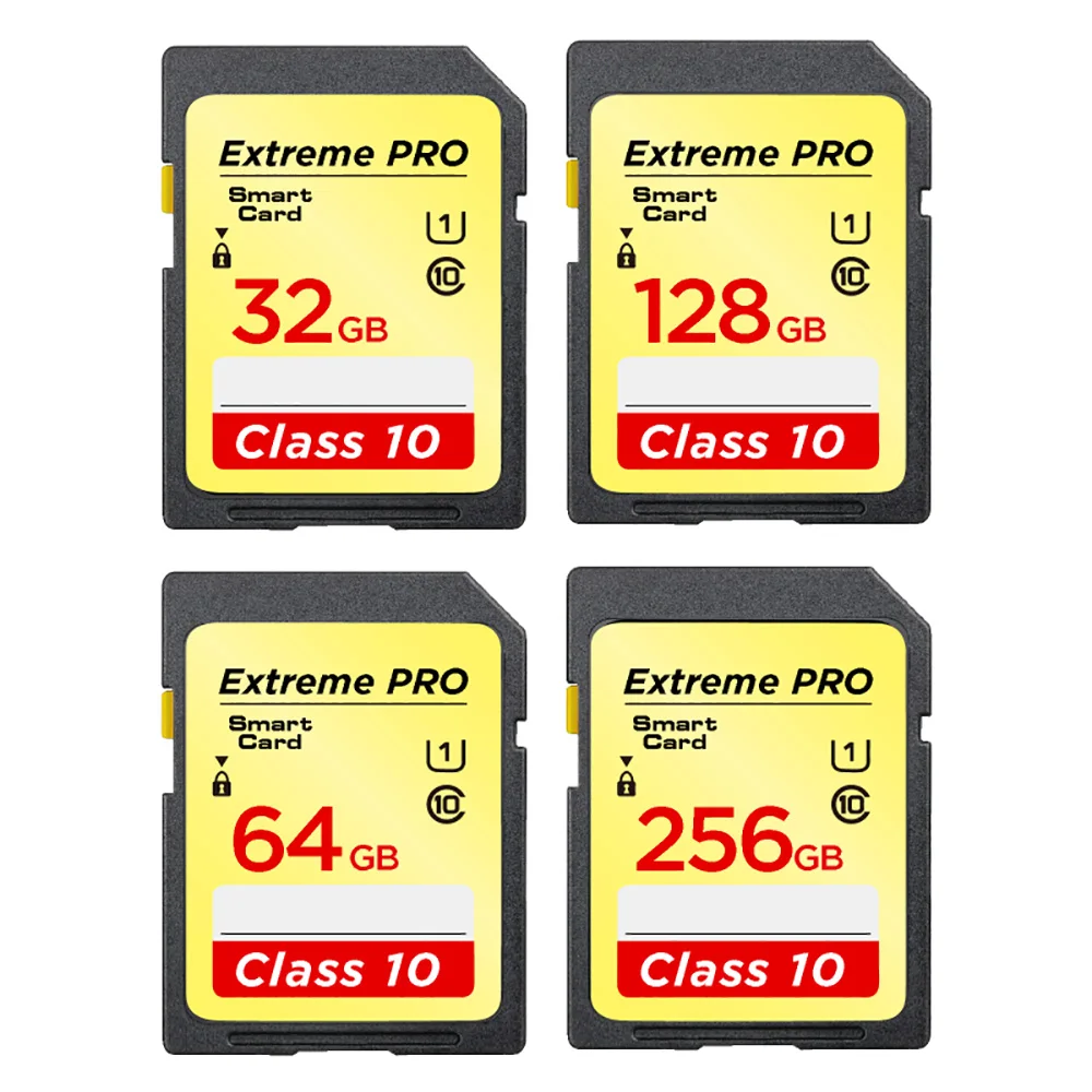 

Карта памяти SD для камеры, 256 ГБ, 128 ГБ, 64 ГБ, SDHC/SDXC, 32 ГБ, 16 ГБ, 4K