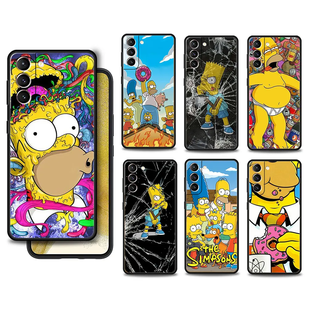 

Simpson Cartoon For Samsung Galaxy S20 FE 2022 S21 Plus S10 S9 S22 Ultra 5G S8 S7 S10e Phone Funda Casing