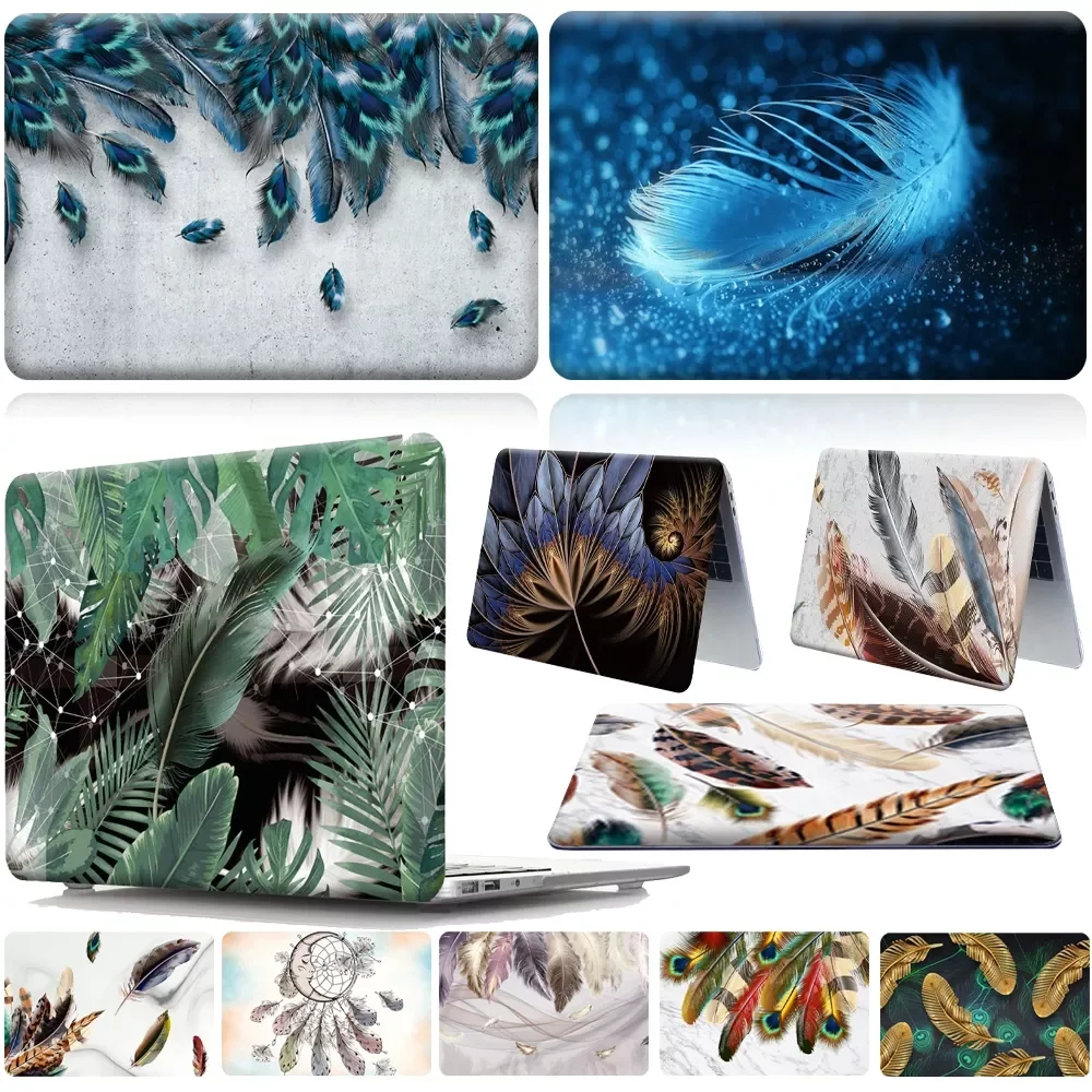 

Laptop Case for MacBook Air Pro Retina 11 12 13 15 16/Air 13 A2337 M1 A1932 A2179/Pro 13 A2338 A2159 Feather Pattern Hard Case
